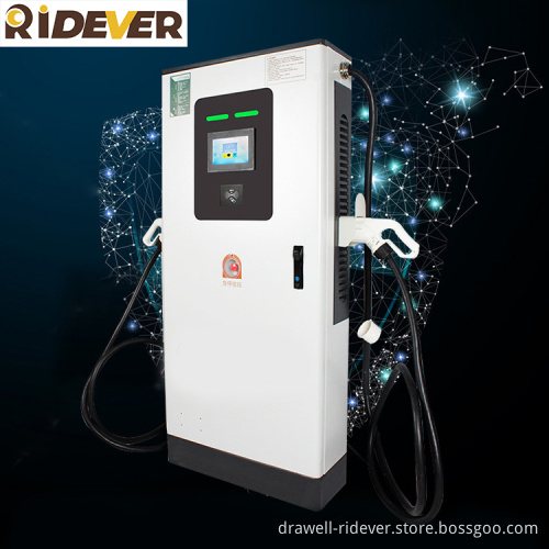 Ridever Fast Ev Charger Station Manufacturers Wholesale 80kw Dc Charger Ev Swipe Card Sweep Intelligent Portable Ev Charger